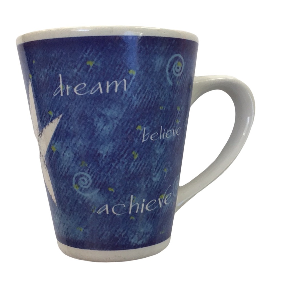 Mary Kay Dream Believe Achieve Blue Star Coffee Latte‎ Tea Mug